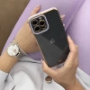 Fashion Case etui do iPhone 13 Pro żelowy pokrowiec ze złotą ramką czerwony