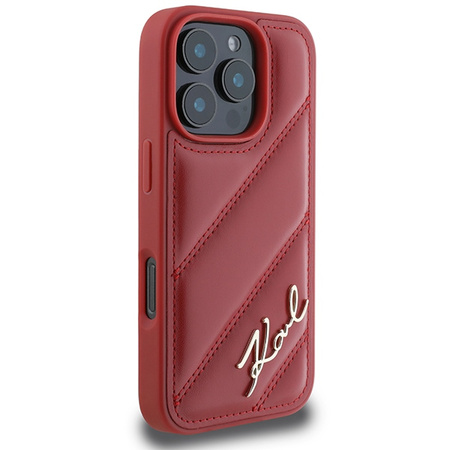 KARL LAGERFELD ETUI HARDCASE DO IPHONE 16 PRO 6.3 QUILTED SIGNATURE DESIGN