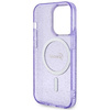 Etui Guess GUHMP14LHCMCGU na iPhone 14 Pro purpurowy/purple hardcase Glitter Gold MagSafe