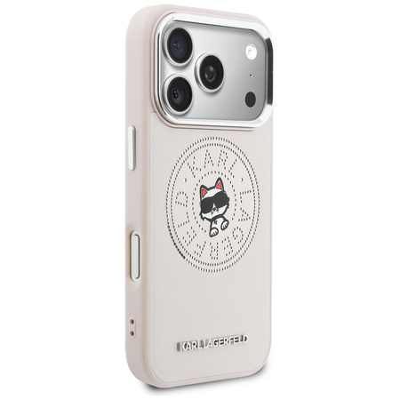 Etui Karl Lagerfeld Point & Choupette    Sketch MagSafe do iPhone 17 Pro Max różowy