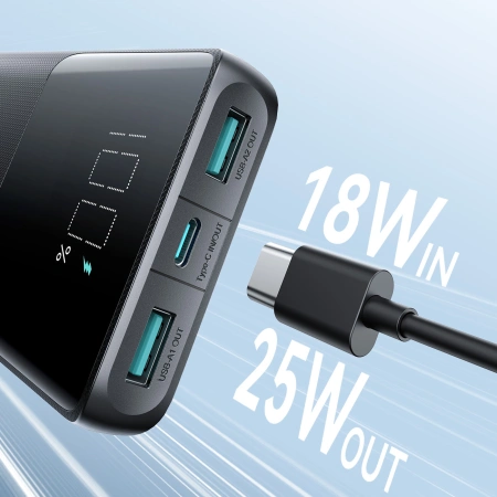 JOYROOM POWERBANK JR-PBF20 25W 10000mAh DO IPHONE ANDROID SZYBKIE ŁADOWANIE