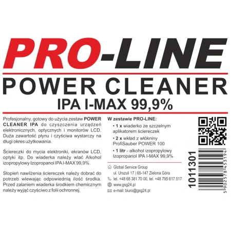 PRO-LINE ZESTAW DO CZYSZCZENIA OPTOKI I SPRZĘTU KOMPUTEROWEGO POWER CLEANER