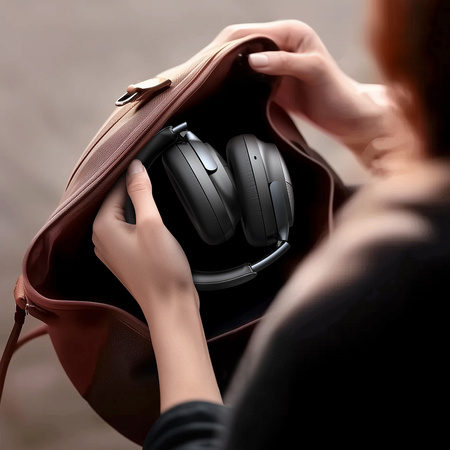 MCDODO SŁUCHAWKI BEZPRZEWODOWE NAUSZNE BLUETOOTH Z MIKROFONEM ANC CZARNE