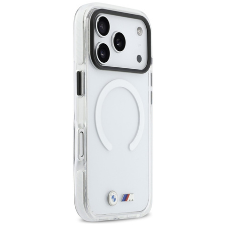 Etui BMW M IML Shockproof Metal Logos    MagSafe do iPhone 17 Pro przezroczysty