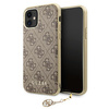 Etui Guess GUHCN61GF4GBR na iPhone 11 / Xr brown/brązowy 4G Charms Collection