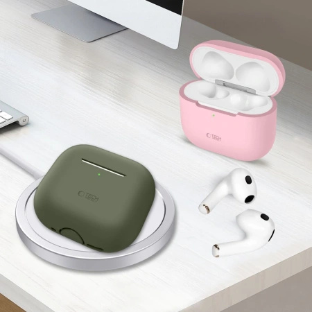 TECH-PROTECT POKROWIEC DO AIRPODS 4 SILIKONOWE Z OCHRONĄ PRZED