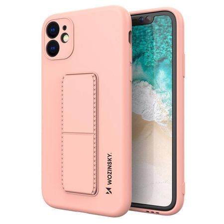 Wozinsky Kickstand Case silikonowe etui z podstawką etui Samsung Galaxy A13 5G różowe