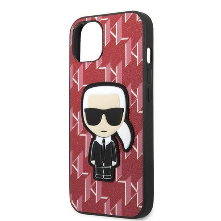 Etui Karl Lagerfeld KLHCP13SPMNIKPI na iPhone 13 mini hardcase - czerwone Monogram Ikonik Patch