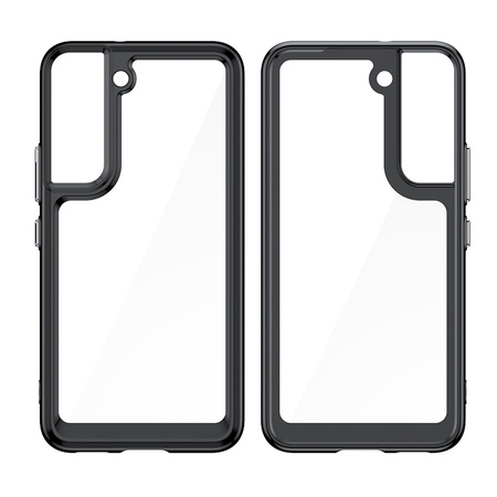 Outer Space Case etui do Samsung Galaxy S22+ (S22 Plus) sztywny pokrowiec z żelową ramką czerwony