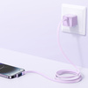 MCDODO KABEL KĄTOWY USB-C LIGHTNING PŁASKI 36W DO IPHONE 13 14 FIOLETOWY 1M
