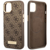 Guess GUHMP14SU4GPRW iPhone 14 6,1" brązowy/brown hard case 4G Logo Plate MagSafe