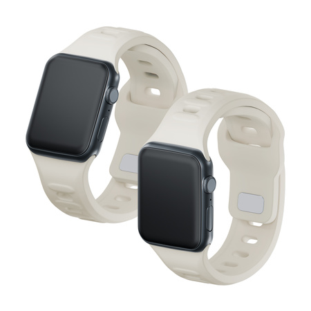 38/40/41/42 mm Nude (small) - 3mk Silicone Watch Strap for Apple