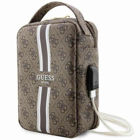 Torba Guess GUHBP4RPSW Organizer - brązowe 4G Printed Stripes