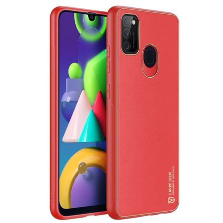 Dux Ducis Yolo eleganckie etui pokrowiec ze skóry ekologicznej Samsung Galaxy M30s czerwony