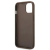 Guess GUHCP14SG4GFBR iPhone 14 6,1" brązowy/brown hard case 4G Metal Gold Logo