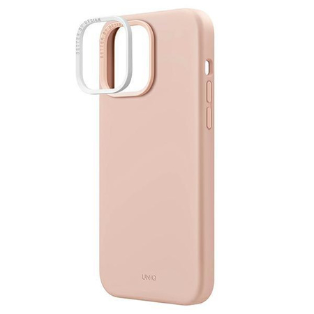 Etui Uniq Lino na iPhone 14 Pro Max - różowe blush