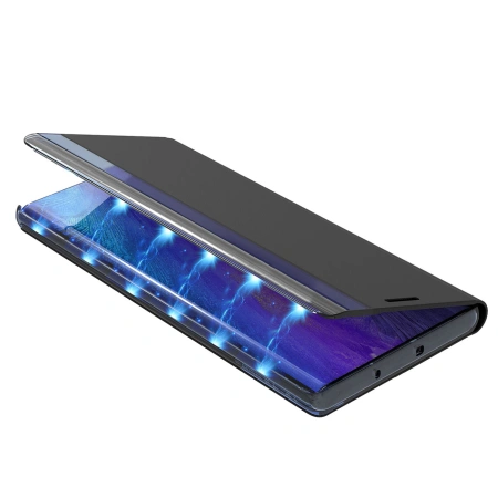 HURTEL POKROWIEC NEW SLEEP CASE DO IPHONE 16E Z KLAPKĄ I WYGODNĄ PODSTAWKĄ