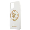 Guess GUHCN65TPUWHGLG iPhone 11 Pro Max biały/white hard case Glitter 4G Circle Logo