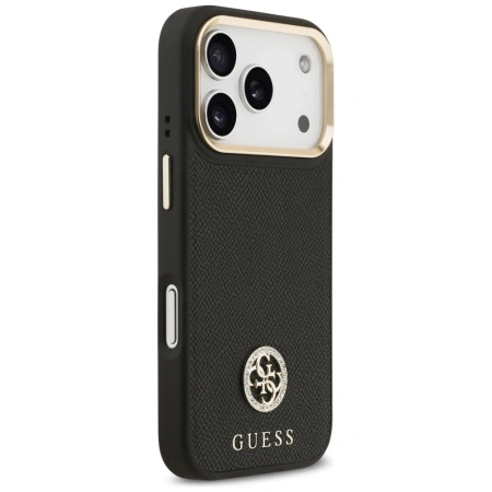 GUESS ETUI GRAINED STRASS LOGO DO IPHONE 17 PRO MAGSAFE Z LUKSUSOWYM