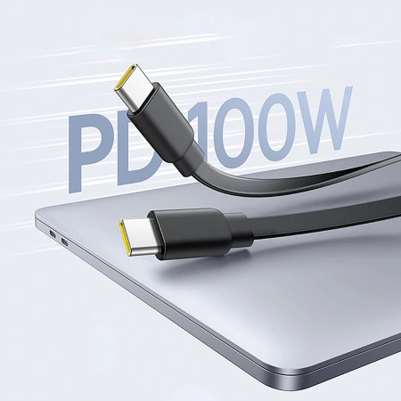 Kabel zwijany Baseus Free2Pull Mini 100W 3w1 USB-C - 2xUSB-C 1.2m - czarny