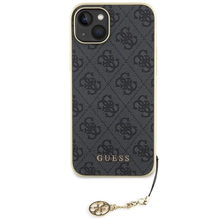 Etui Guess 4G Charms Collection do iPhone 15 Plus - szare