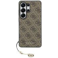 Etui Guess 4G Classic Logo Charm MagSafe do Samsung Galaxy S26 Ultra brązowy