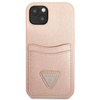 Guess GUHCP13SPSATPP iPhone 13 mini 5,4" różowy/pink hardcase SaffianoTriangle Logo Cardslot