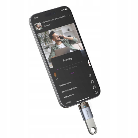 MCDODO ADAPTER PRZEJŚCIÓWKA USB-A 3.0 DO USB-C NA USB TYP C 3A 5GB OTG LED