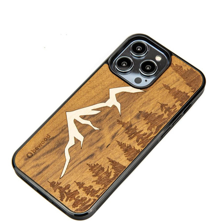 Etui drewniane na iPhone 15 Pro Max Bewood Góry Imbuia