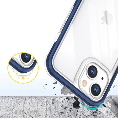 HURTEL ETUI CLEAR 3IN1 POKROWIEC DO IPHONE 13 ŻELOWY RAMKA PRZEŹROCZYSTY