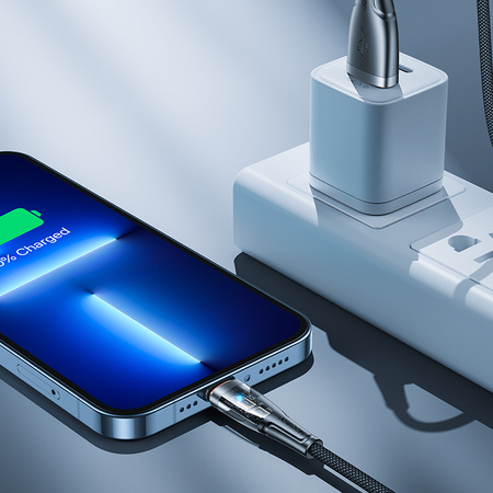 Joyroom kabel szybko ładujący z inteligentnym wyłącznikiem USB-C - Lightning 2.4A 1.2m czarny (S-UL012A3)