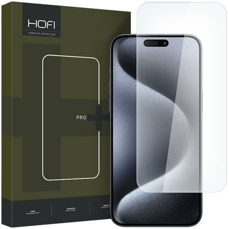 HOFI SZKŁO HARTOWANE GLASS PRO+ DO IPHONE 15 WYSOKA ODPORNOŚĆ NA ZARYSIENIA