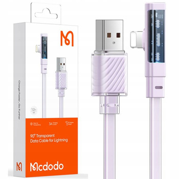 Cable for iPhone, Angular, Powerful, Superfast, Mcdodo, 36W, 1.8M, purple
