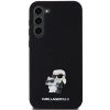 Etui Karl Lagerfeld Silicone Karl&Choupette Metal Pin na Samsung Galaxy S23+ - czarne
