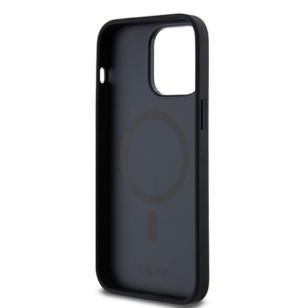 DKNY POKROWIEC LEATHER CASE DO IPHONE 13 PRO Z DO MAGSAFE I LOGO METALOWYM