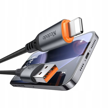 MCDODO KABEL USB-A LIGHTNING SZYBKIE ŁADOWANIE 12W 1M POWER OFF LED