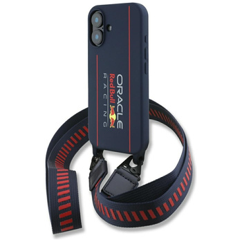 Red Bull RBHMP16S24SISOLRV iPhone 16     6.1" hardcase Silicone Strap and Vertical Logo MagSafe granatowy
