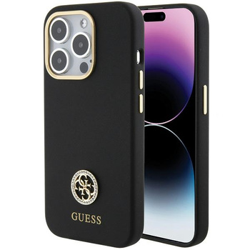GUESS ETUI CASE DO IPHONE 15 PRO 6.1” HARDCASE SILICONE LOGO STRASS 4G
