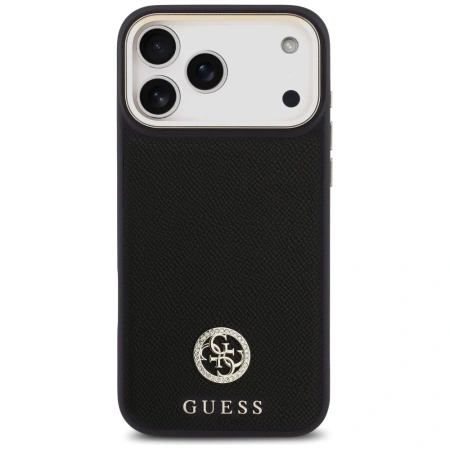 GUESS ETUI GRAINED STRASS LOGO MAGSAFE DO IPHONE 17 PRO MAX Z SYSTEMEM