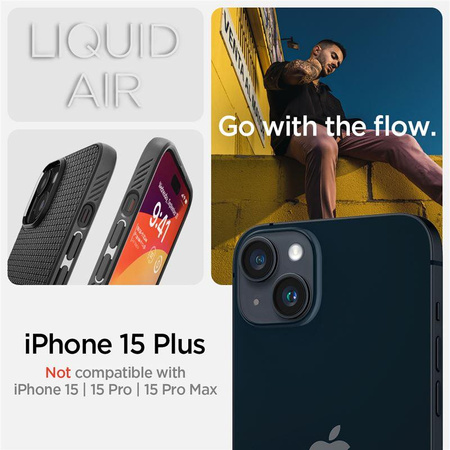SPIGEN LIQUID AIR IPHONE 15 PLUS MATTE BLACK