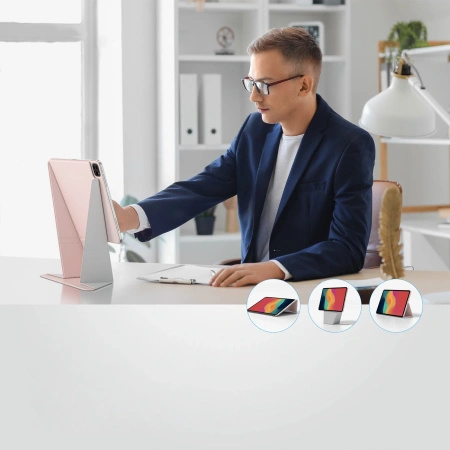 Etui AMAZINGTHING Matte Pro Mag Folio z podstawką na iPad Air M3 11" - różowe