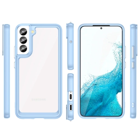 HURTEL ETUI POKROWIEC DO SAMSUNG GALAXY S23+ OUTER SPACE Z ELASTYCZNĄ RAMKĄ