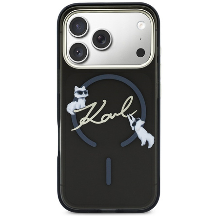 Etui Karl Lagerfeld IML Choupettes Karl  Script Logo MagSafe do iPhone 17 Pro Max czarny
