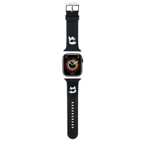 Pasek Karl Lagerfeld 3D Rubber Karl&Choupette Heads na Apple Watch 38/40/41mm - czarny