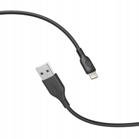 INNOSTYLE JAZZY KABEL USB LIGHTNING MFI SZYBKIEGO ŁADOWANIA DO IPHONE KEVLAR 2M CZARNY