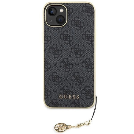 Etui Guess 4G Charms Collection do iPhone 15 Plus - szare
