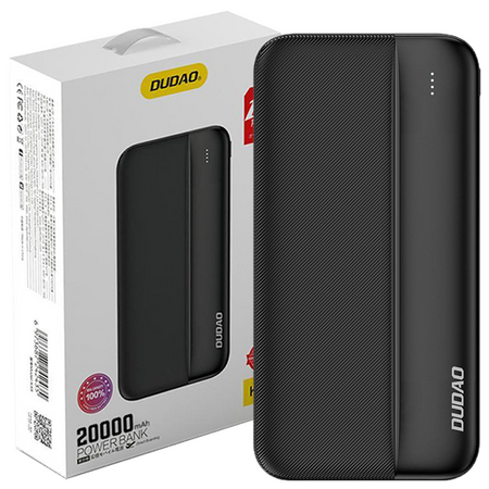 Dudao powerbank 20000mAh 2xUSB-A 10W czarny (K4S+)
