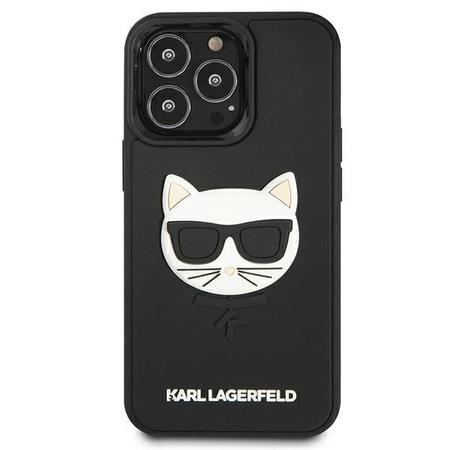 Etui Karl Lagerfeld KLHCP13LCH3DBK 13 Pro / 13 - czarne 3D Rubber Choupette