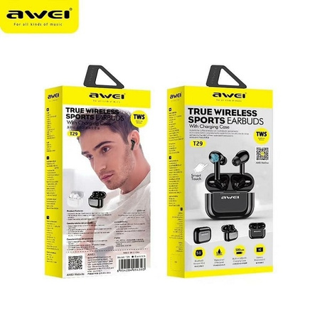 AWEI SŁUCHAWKI T29 TWS BLUETOOTH 5.0 DO TELEFONÓW Z DOKUJĄCĄ STACJĄ