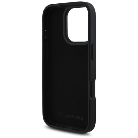 KARL LAGERFELD ETUI CASE DO IPHONE 16 PRO MAX Z METALOWĄ KIESZENIĄ NA KARTY